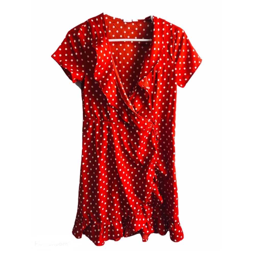 🇨🇦 Retro Polka Dot Ruffle Sailor Pinup Dress